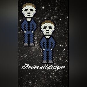 Flat Beaded Micheal Meyer earrings